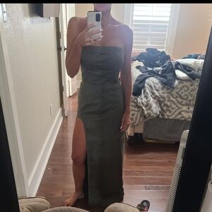 2 piece olive green outfit